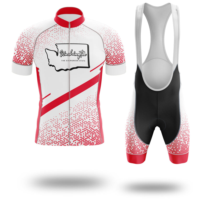 Washington DC Cycling Jersey Full Set, Washington DC Map Cycling Jersey - Short Sleeve Cycling Jersey Kit-White