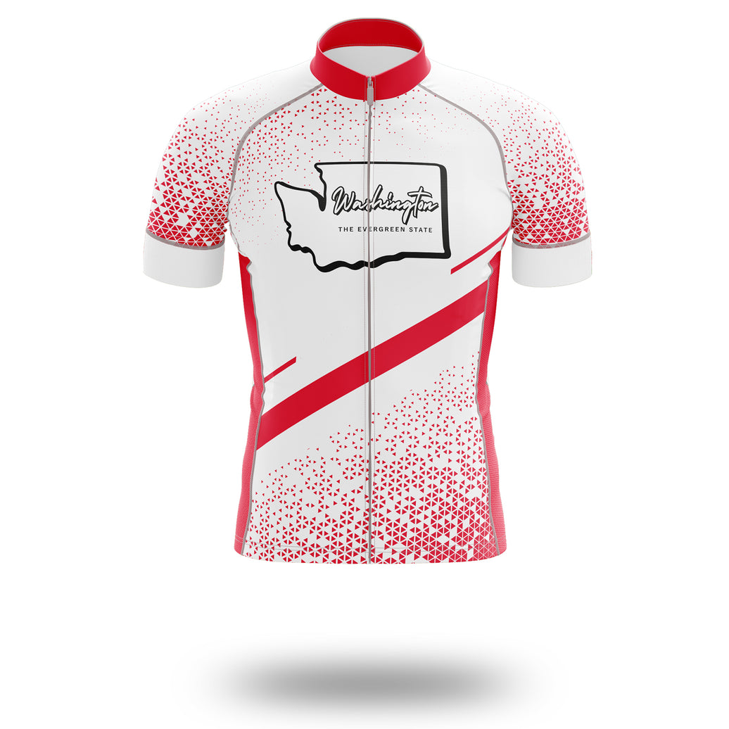 Washington DC Cycling Jersey Full Set, Washington DC Map Cycling Jersey - Short Sleeve Cycling Jersey-White