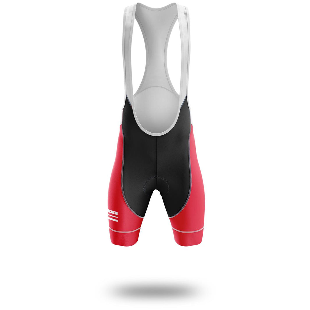 Washington DC Flag Cycling Kit, Cycling Custom Your Name Jersey and Bib Short - Bib Shorts-White