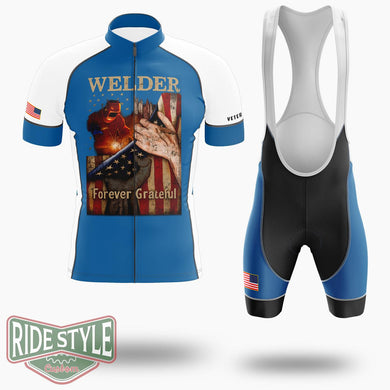 Welder American Flag Usa Cycling Jersey - Short Sleeve Cycling Jersey Kit-White