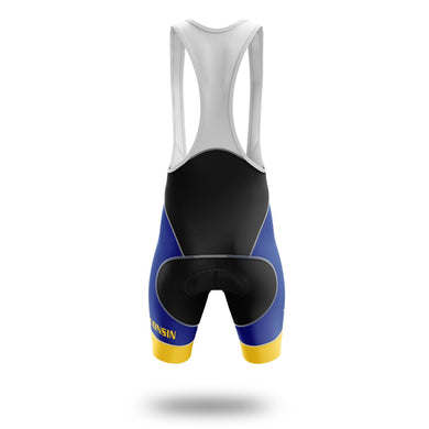 Wisconsin Flag Cycling Kit, Cycling Custom Your Name Jersey and Bib Short - Bib Shorts-White