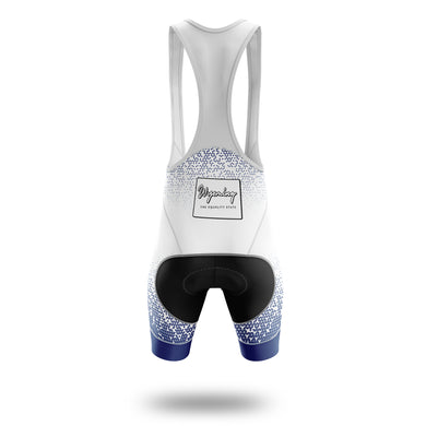 Wyoming Cycling Jersey, Wyoming Map Cycling Jersey - Bib Shorts-White