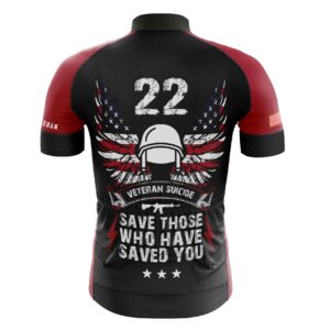 22 A Day Veteran Suicide Awareness, Save Those Who Have Saved You Cycling Jersey
