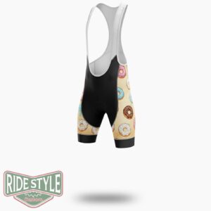 3D Donuts Ice Cream Full Print Cycling Jersey Kit - Bib Shorts-White