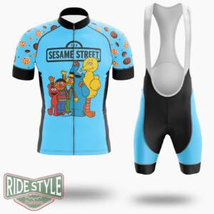 Abcd Cookie And The Monsters Cycling Jersey Kit, Bicycle Clothing - Short Sleeve Cycling Jersey Kit-White