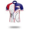 American Samoa Cycling Jersey, American Samoa State Flag Cycling Set - Short Sleeve Cycling Jersey-White