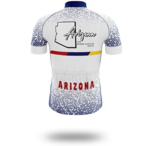 Arizona Cycling Jersey, Arizona Map Cycling Jersey or Bib Short - Short Sleeve Cycling Jersey-White