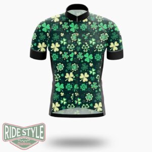 Awdenio St. Patrick's Day Cycling Jersey Outfit - Short Sleeve Cycling Jersey-White