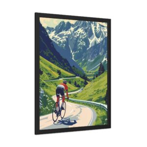 Beautiful Landscape Cycling, Beautiful Road Cycling Framed Poster
