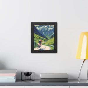 Beautiful Landscape Cycling, Beautiful Road Cycling Framed Poster