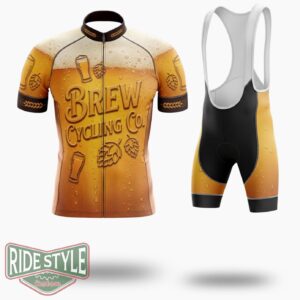 Beer Brew Cycling Co Cycling Jersey Outfit - Short Sleeve Cycling Jersey Kit-White