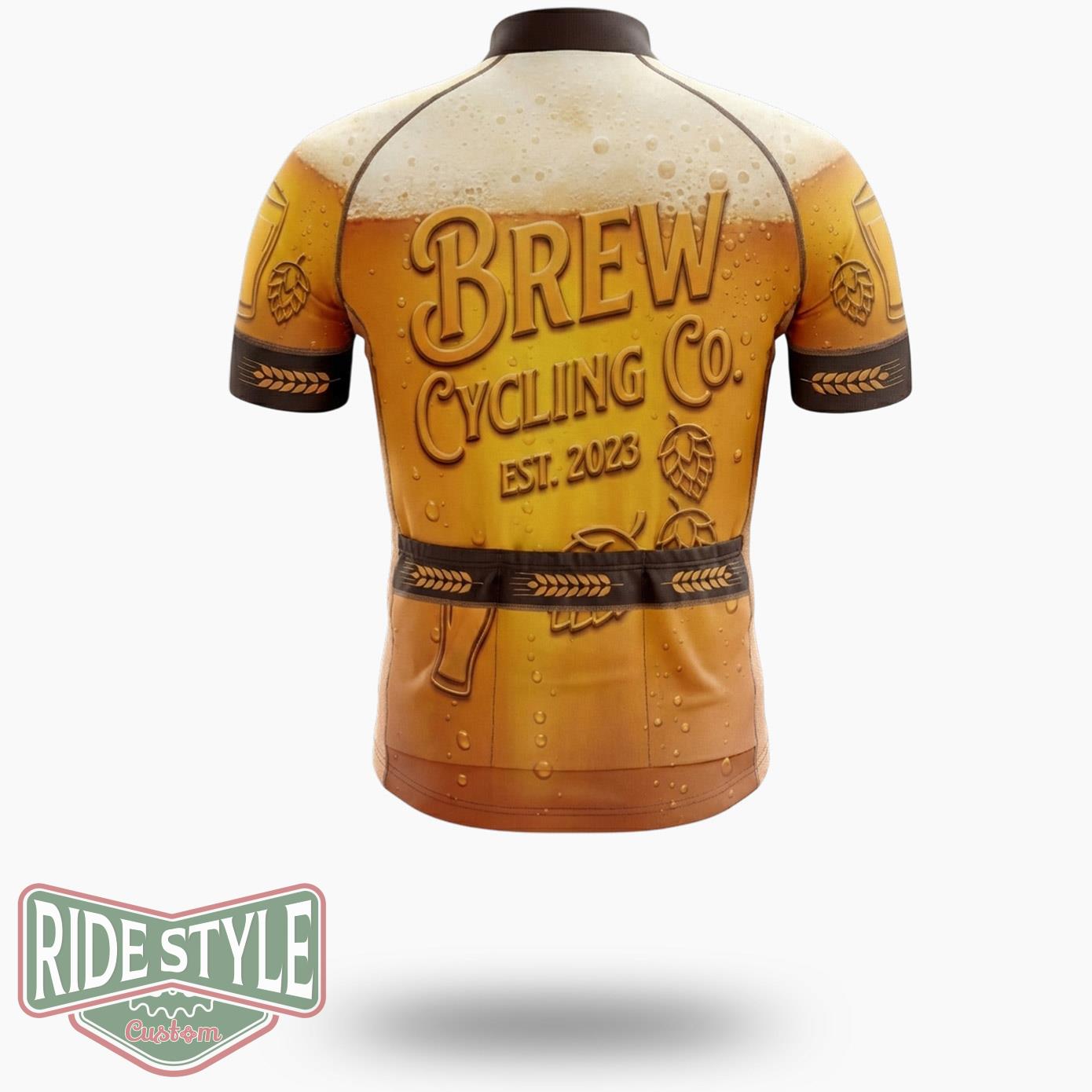 Beer Brew Cycling Co Cycling Jersey Outfit - Short Sleeve Cycling Jersey-White