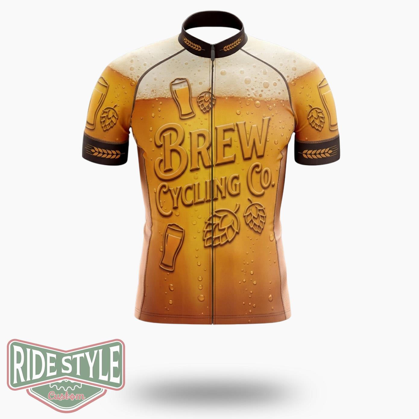 Beer Brew Cycling Co Cycling Jersey Outfit - Short Sleeve Cycling Jersey-White