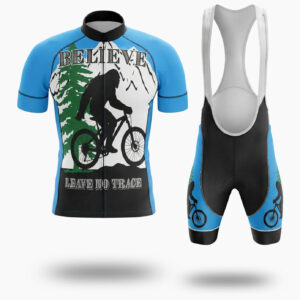 Bigfoot Mountain Men's Cycling Jersey - Believe, Leave  No Trace Bigfoot Jersey - Short Sleeve Cycling Jersey Kit-White