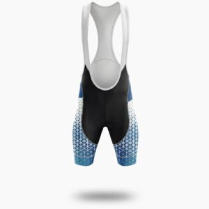 Blue Colorado Cycling Jersey, Halftone Men's Bike Jersey - Bib Shorts-White