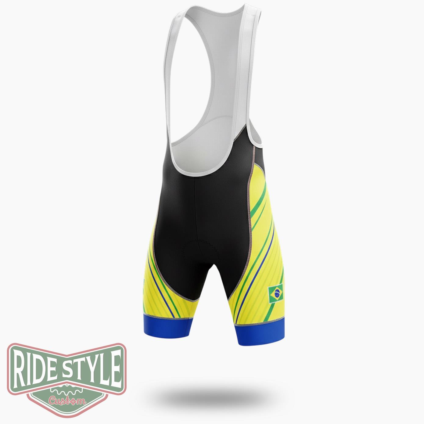 Brazil Cycling Jersey Outfit - Bib Shorts-White