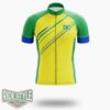 Brazil Cycling Jersey Outfit - Short Sleeve Cycling Jersey-White