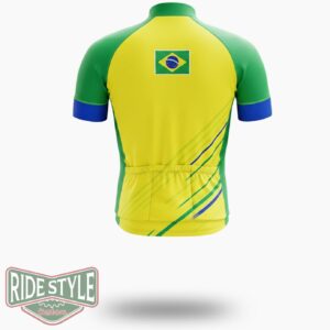 Brazil Cycling Jersey Outfit - Short Sleeve Cycling Jersey-White