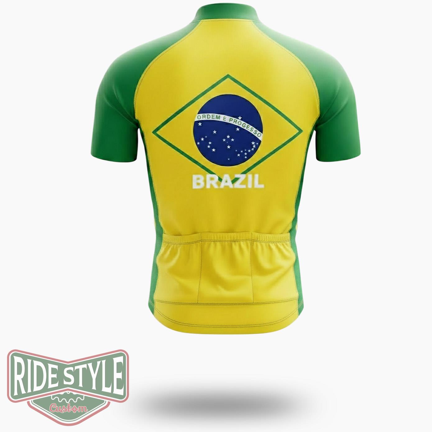 Brazil Summer Cycling Jersey Outfit - Short Sleeve Cycling Jersey-White
