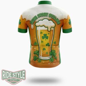 Brew & Clover Cycling Club St Patrick's Day Cycling Jersey Outfit - Short Sleeve Cycling Jersey-White