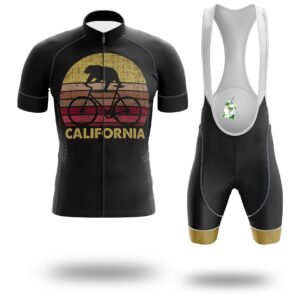 California Cycling Shirt, California Cycling Jersey - Short Sleeve Cycling Jersey Kit-White