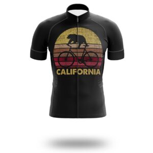 California Cycling Shirt, California Cycling Jersey - Short Sleeve Cycling Jersey-White