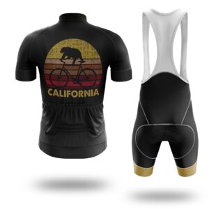 California Cycling Shirt, California Cycling Jersey - Short Sleeve Cycling Jersey Kit-White