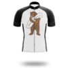 California Lover Bear Jersey, Wildfire California Cycling Jersey Kit - Short Sleeve Cycling Jersey-White