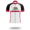 California Republic State Flag Cycling Jersey, California Bear California Jersey Kit - Short Sleeve Cycling Jersey-Black