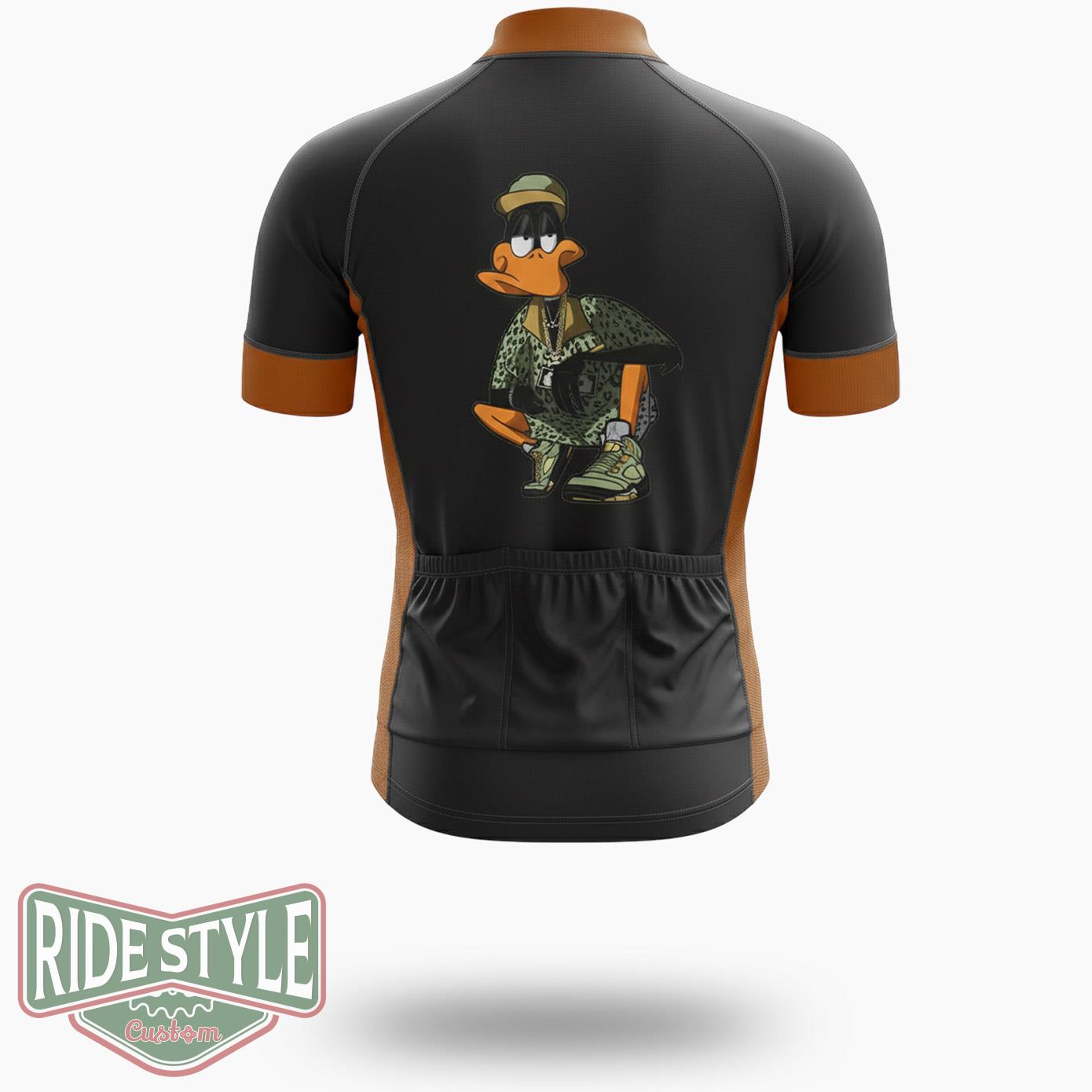 Camo Daffy Duck Squat Cycling Jersey Kit - Short Sleeve Cycling Jersey-White