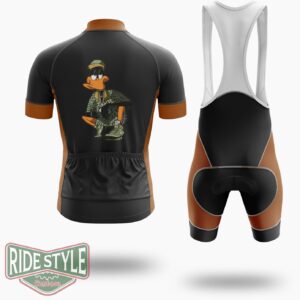Camo Daffy Duck Squat Cycling Jersey Kit - Short Sleeve Cycling Jersey Kit-White