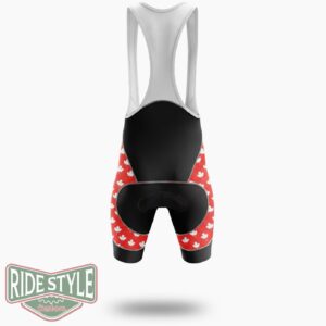 Canadian Beaver, Happy Day Canada Cycling Jersey Outfit - Bib Shorts-White