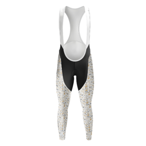 Cat Cycling Jersey Long Sleeve, White Long Sleeve Cycling Jersey - Long Bib-White