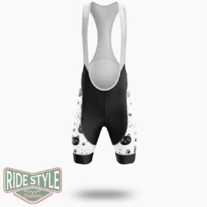 Cat Face Pattern Cycling Jersey Kit - Bib Shorts-White