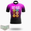 Check Out My Six Pack Donut Cycling Jersey Kit, Bicycle Clothing - Short Sleeve Cycling Jersey-White