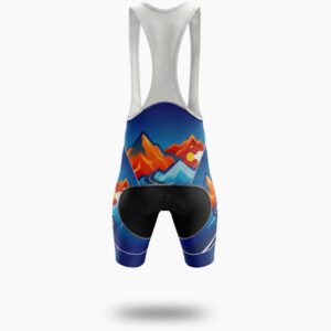 Colorado Cycling Jersey, Mountain Colorado Bike Men's Jersey - Bib Shorts-White