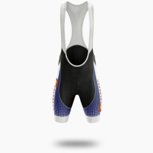 Colorado Halftone Pattern Cycling Jersey For Men, Gift For Cyclist In Colorado - Bib Shorts-White