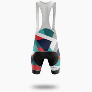 Colorful Men's Cycling Jersey Custom Team Name, Custom Logo Cycling Jersey - Bib Shorts-White
