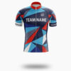Colorful Team Cycling Jersey Custom Team Name, Jersey For Your Team - Short Sleeve Cycling Jersey-White