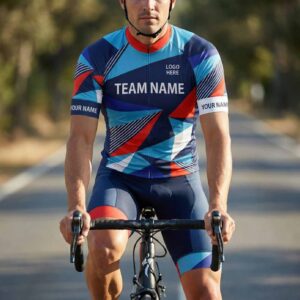 Colorful Team Cycling Jersey Custom Team Name, Jersey For Your Team - Short Sleeve Cycling Jersey-White