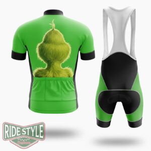 Come Here  Funny Grinch, Grinch Stole Christmas Cycling Jersey Kit - Short Sleeve Cycling Jersey Kit-White
