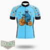 Cookie Exercise Funny Monster Bike Cycling Jersey Kit, Bicycle Clothing - Short Sleeve Cycling Jersey-White