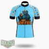 Cookie Monster And Coffee Pop Cycling Jersey Kit, Bicycle Clothing - Short Sleeve Cycling Jersey-White