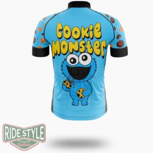 Cookie Monster Black Cycling Jersey Kit, Bicycle Clothing - Short Sleeve Cycling Jersey-White