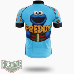 Cookie Monster Cycling Jersey Kit, Bicycle Clothing - Short Sleeve Cycling Jersey-White