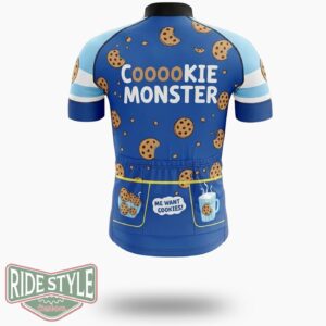 Cookie Monster, Me Want Cookies Cycling Jersey Kit - Short Sleeve Cycling Jersey-White