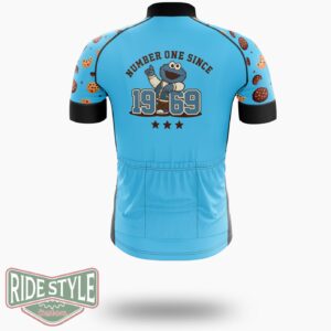 Cookie Monster One Since 1969 Cycling Jersey Kit, Bicycle Clothing - Short Sleeve Cycling Jersey-White