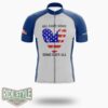 Cool Usa Flag American Patriotic Heart Armed Forces Memorial Day Cycling Jersey Kit - Short Sleeve Cycling Jersey-White