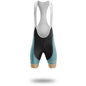 Custom Delaware State Flag Cycling Kit, Cycling Personalized Name Jersey - Bib Shorts-White