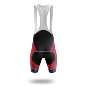 Custom Georgia State Flag Cycling Kit, Cycling Personalized Name Jersey - Bib Shorts-White